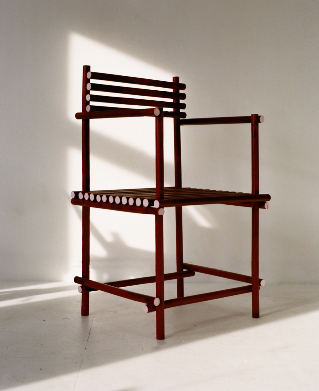 Broom Handle Chair Red