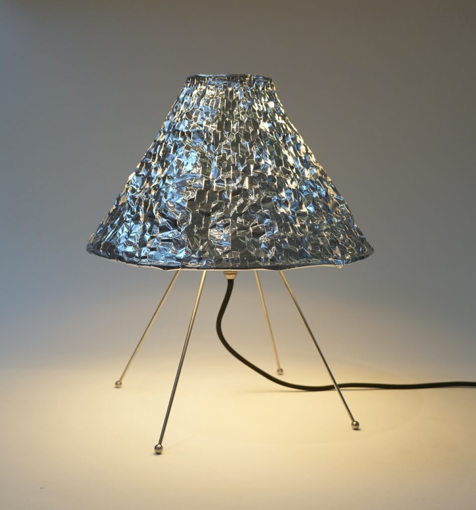 Perforated metal lamp